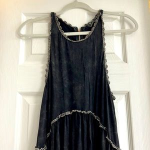Black POL Dress with slits down each side.